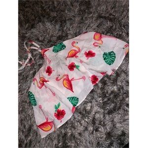 Flamingo print crop top